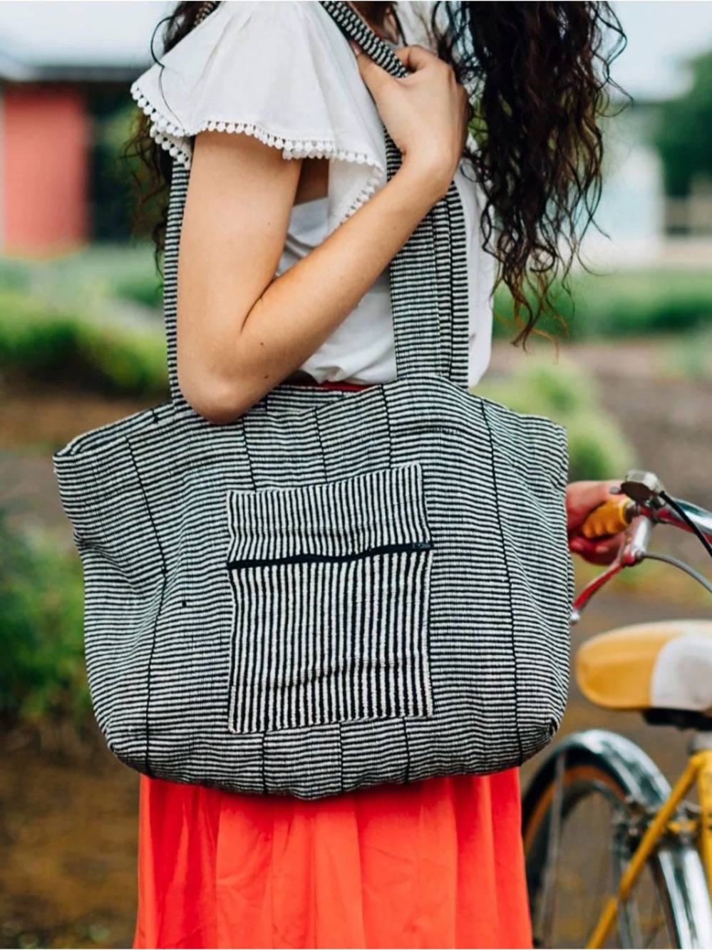 Ten Thousand Villages Cotton Weave Tote to Go